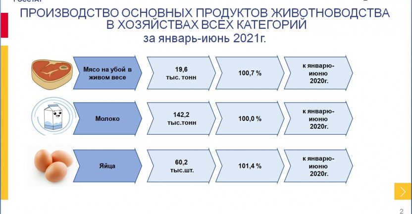 Животноводство Чеченской Республики за январь-июнь 2021 года